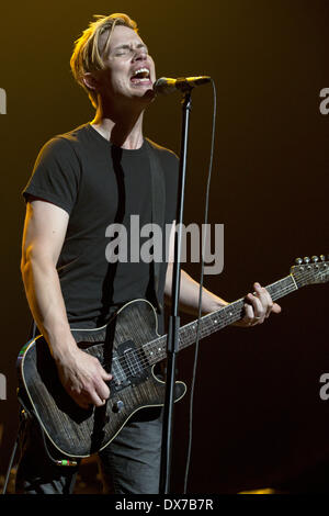 Milwaukee, Wisconsin, USA. 16th Mar, 2014. Musician JONNY LANG performs live during the Experience Hendrix concert at the Riverside Theater in Milwaukee, Wisconsin © Daniel DeSlover/ZUMAPRESS.com/Alamy Live News Stock Photo