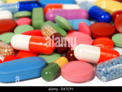 Pills and capsules Stock Photo