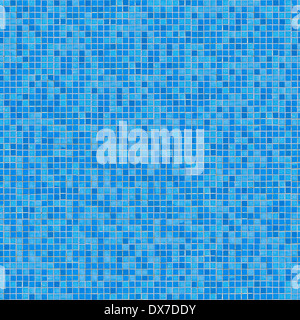 Blue Ceramic Mosaic. Seamless Tileable Texture. Stock Photo