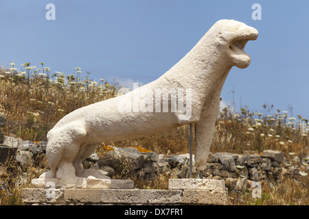 Naxian lion statues, Terrace of the Lions, Delos, Cyclades Islands ...