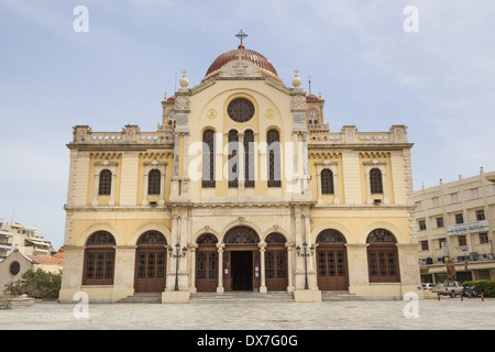 Agios Minas Cathedral, Agios Ekaterinis Square, Heraklion, Crete, Greece Stock Photo