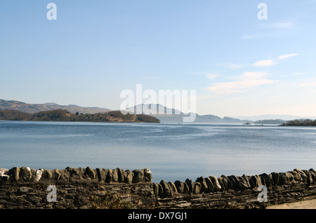 View of the Scottish hills from Luss Stock Photo