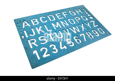 letter stencil Stock Photo