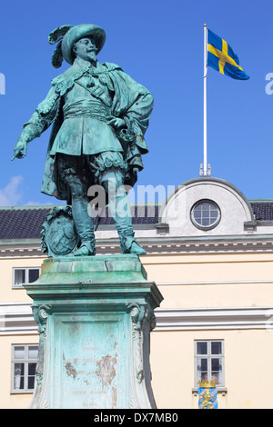 Europe, Scandinavia, Sweden, Gothenburg, Gustav Adolfs Torg, Bronze Statue of the town founder Gustav Adolf Stock Photo
