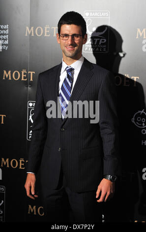 Novak Djokovic Barclays ATP World Tour Finals Gala held at the Royal Courts of Justice - Arrivals. London, England - 03.11.12 F Stock Photo