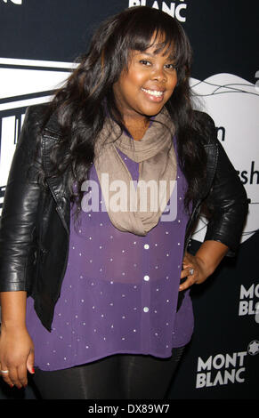 Amber Riley Show Amber Riley from the TV show 'Glee' backstage after her performance in ...