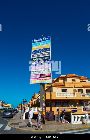 Happy Center, shopping and restaurant complex, Caleta de Fuste, Fuerteventura, Canary Islands, Spain, Europe Stock Photo