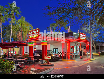 Checkers a fast food restaurant in Florida Stock Photo - Alamy