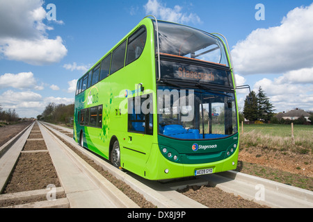 Cambridgeshire guided Busway Stock Photo