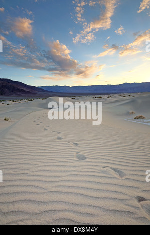 Sand dunes in the desert south west of the United States in Death Valley California Stock Photo