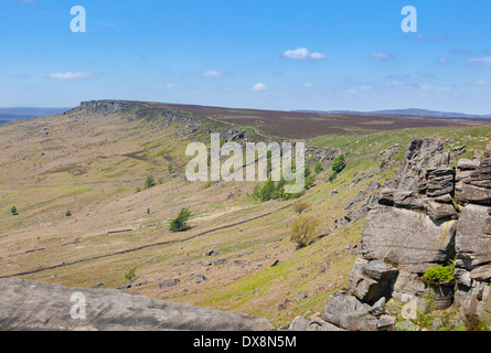 Stanage Edge in Derbyshire Peak District England Stock Photo