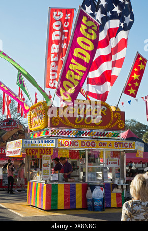 Tampa, Florida - A food booth at the Florida State Fair. Stock Photo