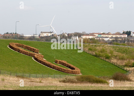 Ebbsfleet Valley Kent UK. The letter 