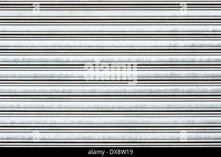 background of metallic roller shutter Stock Photo