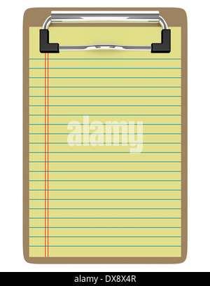 3d Render of a Clipboard With Paper Stock Photo