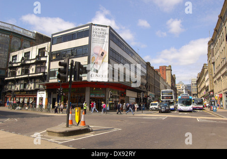 Corner of Argyle Street, Union Street and Jamaica Street in Glasgow, Scotland Stock Photo