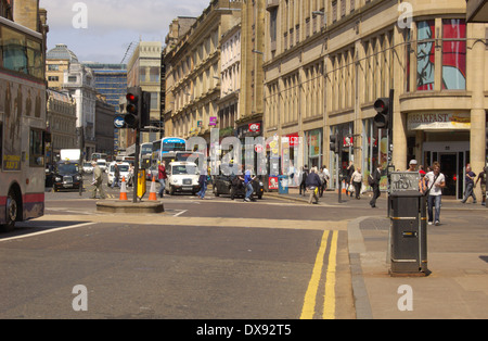 Corner of Argyle Street, Union Street and Jamaica Street in Glasgow, Scotland Stock Photo