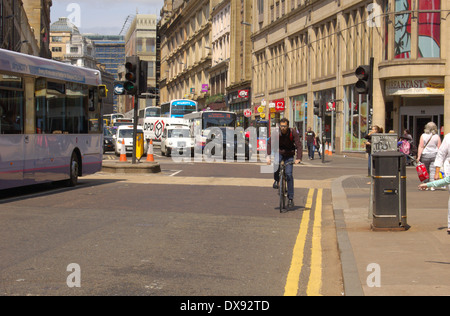 Corner of Argyle Street, Union Street and Jamaica Street in Glasgow, Scotland Stock Photo