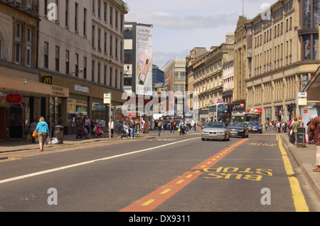 Corner of Argyle Street, Union Street and Jamaica Street in Glasgow, Scotland Stock Photo