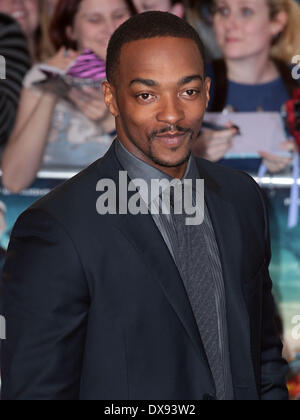 London, UK, 20th March 2014 Anthony Mackie arrives at the UK Premiere of Captain America: The Winter Soldier at Vue Cinema in Westfield Shopping Centre in London Credit:  MRP/Alamy Live News Stock Photo