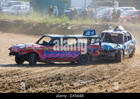 Stansted Raceway Banger Racing Stock Photo