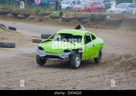 Stansted Raceway Banger and Stock Car Racing Demolition Derby Stock Photo