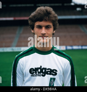 football, Bundesliga, 1979/1980, Borussia Moenchengladbach, team presentation, portrait Armin Veh Stock Photo