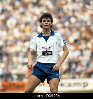 football, Bundesliga, 1979/1980, Parkstadion, FC Schalke 04 versus MSV Duisburg 1:2, scene of the match, Winfried Geier (S04) Stock Photo