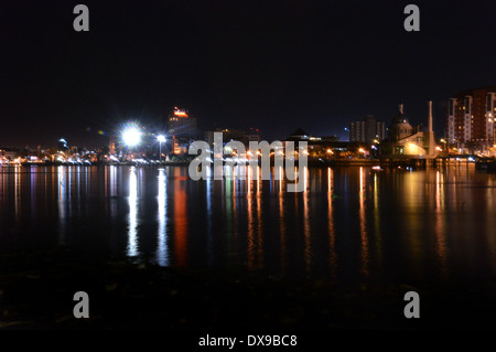 Makassar City, Indonesia in the night Stock Photo - Alamy