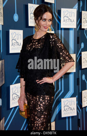 Sydney, Australia. 20th Mar, 2014. Nicole Trunfio (The Face) arrives on the red carpet for the 12th annual ASTRA awards at The Carriageworks in Sydney. Credit:  Richard Milnes/Alamy Live News Stock Photo