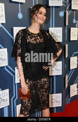 Sydney, Australia. 20th Mar, 2014. Nicole Trunfio (The Face) arrives on the red carpet for the 12th annual ASTRA awards at The Carriageworks in Sydney. Credit:  Richard Milnes/Alamy Live News Stock Photo