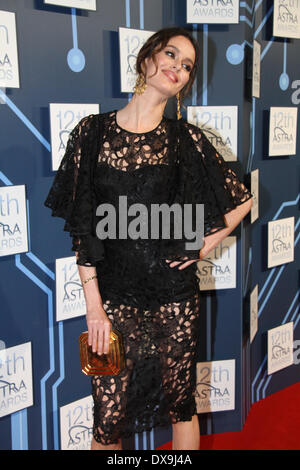 Sydney, Australia. 20th Mar, 2014. Nicole Trunfio (The Face) arrives on the red carpet for the 12th annual ASTRA awards at The Carriageworks in Sydney. Credit:  Richard Milnes/Alamy Live News Stock Photo