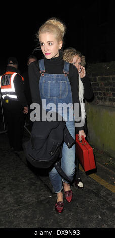 Pixie Lott leaving Rihanna's gig at the HMV Forum, in Kentish Town. London, England - 19.11.12 Featuring: Pixie Lott Where: Lon Stock Photo