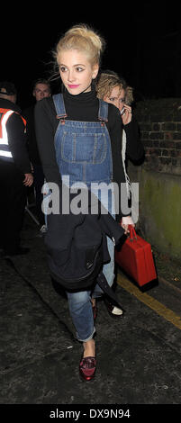 Pixie Lott leaving Rihanna's gig at the HMV Forum, in Kentish Town. London, England - 19.11.12 Featuring: Pixie Lott leaving Ri Stock Photo