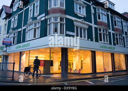 Exterior, Laura Ashley store Aberystwyth - just before it closed down, March 2014 Stock Photo