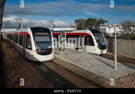 edinburgh tram Stock Photo