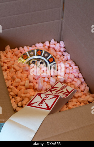 Box With Fragile Foam Packing Stock Photo - Download Image Now - Abstract,  Blue, Box - Container - iStock