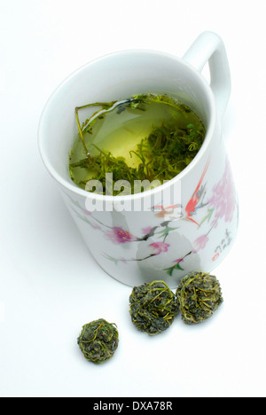 Cup of Jiao-gu-lan tea, Jiaogulan, female ginseng, immortality herb ...