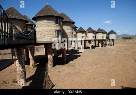 Salt Lick Tourist Game Lodge Taita Hills Kenya Stock Photo