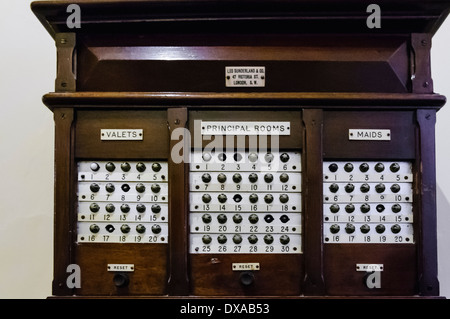 Call bell system in a stately home Stock Photo