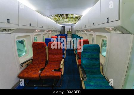 Inside cabin of a Shorts SD 330 Skyvan. Stock Photo