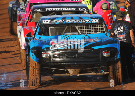 CHANDLER, AZ - OCT 28: Robby Woods (99) truck at the front of the grid for the Lucas Oil Off Road Series racing Challenge Cup Stock Photo