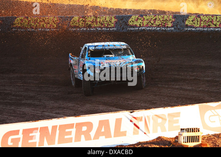 CHANDLER, AZ - OCT 28: Robby Woods (99) at speed during the Lucas Oil Off Road Series racing Challenge Cup on October 28, 2012 Stock Photo