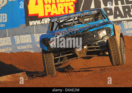 CHANDLER, AZ - OCT 28: Robby Woods (99) at speed during the Lucas Oil Off Road Series racing Challenge Cup on October 28, 2012. Stock Photo