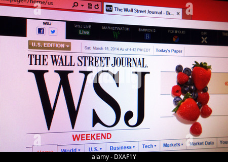 The Wall Street Journal website Stock Photo