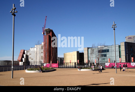 Stratford One student flats and John Lewis Store Stratford London Stock Photo
