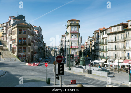 PORTO, PORTUGAL - MARCH 12: Area Almeida Garrett March 12, 2014 in Porto, Portugal. On the square is the Sao Bento railway stati Stock Photo