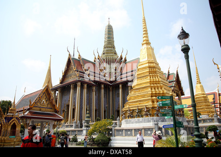 The Grand Palace, Wat Phra Kaew, Temple of the Emerald Buddha in Bangkok Stock Photo