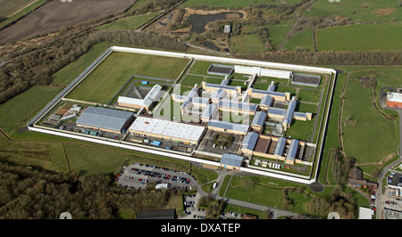 Aerial View Of Hm Prison High Down & Down View Prison, Surrey, Uk Stock 