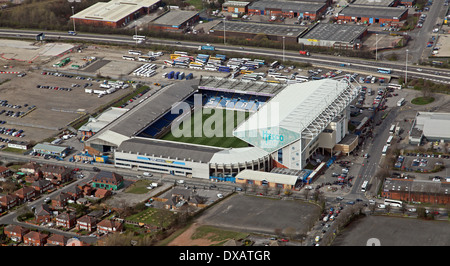 aerial view of Leeds United Elland Road football Stadium in Leeds Stock Photo